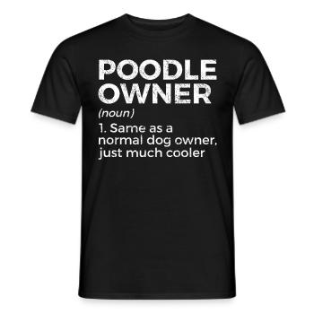 Poodle Dog Owner Gift - Men's T-Shirt - black - Front - AI Model Male 178 light (178cm)