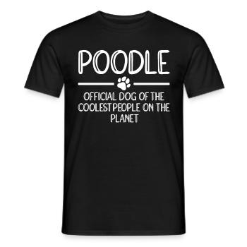 Cadeau de propriétaire de chien caniche - T-shirt homme - noir - Devant - AI Model Male 178 light (178cm)
