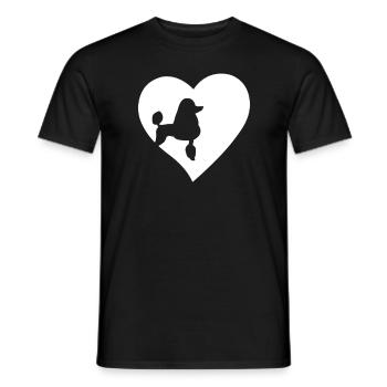 Poodle Dog Owner Gift - Men's T-Shirt - black - Front - AI Model Male 178 light (178cm)