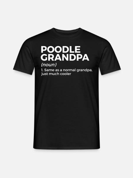 Pudel Hundebesitzer Geschenk - Männer T-Shirt - Schwarz