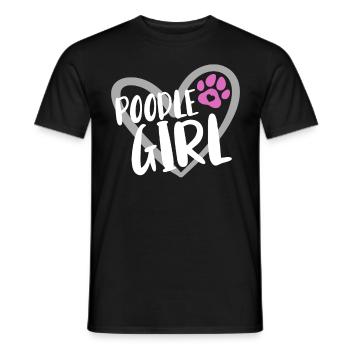 Pudel Hundebesitzer Geschenk - Männer T-Shirt - Schwarz - Vorne - AI Model Male 178 light (178cm)