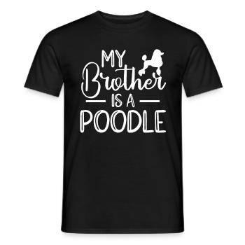 Poodle Dog Owner Gift - Men's T-Shirt - black - Front - AI Model Male 178 light (178cm)