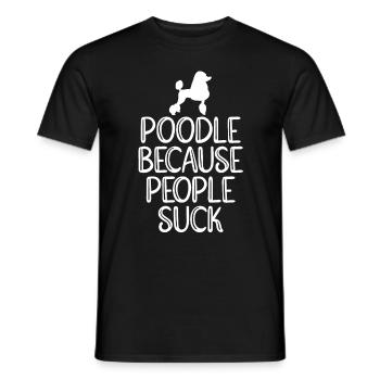 Cadeau pour propriétaire de chien caniche - T-shirt homme - noir - Devant - AI Model Male 178 light (178cm)