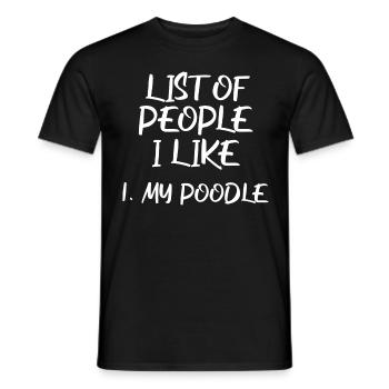 Cadeau de propriétaire de chien caniche - T-shirt homme - noir - Devant - AI Model Male 178 light (178cm)