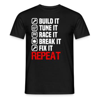Muscel Car V8 Turbocompresseur Tuning Voiture de course - T-shirt homme - noir - Devant - AI Model Male 178 light (178cm)