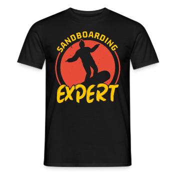 Sanboarding Expert Boardsport Sand Sand Dune Sandb - Men's T-Shirt - black - Front - AI Model Male 178 light (178cm)