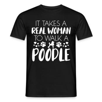 Cadeau de propriétaire de chien caniche - T-shirt homme - noir - Devant - AI Model Male 178 light (178cm)