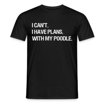 Poodle Dog Owner Gift - Men's T-Shirt - black - Front - AI Model Male 178 light (178cm)