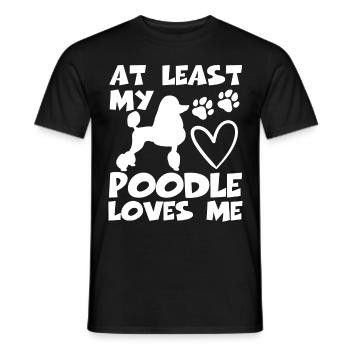 Poodle Dog Owner Gift - Men's T-Shirt - black - Front - AI Model Male 178 light (178cm)