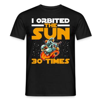 J’ai orbité autour du soleil 30 fois 30e anniversaire Bday - T-shirt homme - noir - Devant - AI Model Male 178 light (178cm)
