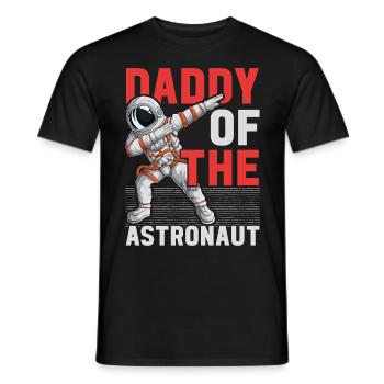 The astronaut's father birthday party Bday - Men's T-Shirt - black - Front - AI Model Male 178 light (178cm)