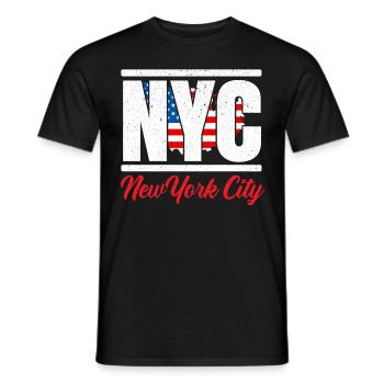 New York États-Unis Amérique New York Empire Stater - T-shirt homme - noir - Devant - AI Model Male 178 light (178cm)