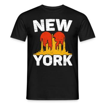 New York États-Unis Amérique New York Empire Stater - T-shirt homme - noir - Devant - AI Model Male 178 light (178cm)