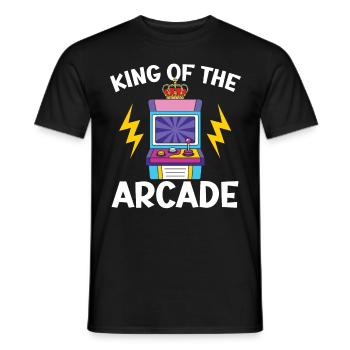 King Of The Arcade Spiele Videospiel Spiele Gamer - Männer T-Shirt - Schwarz - Vorne - AI Model Male 178 light (178cm)