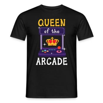 Queen Of The Arcade Games Video Game Games Gamer - Men's T-Shirt - black - Front - AI Model Male 178 light (178cm)