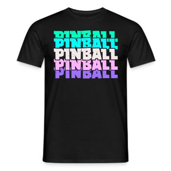 Pinball Arcade Spiele Videospiel Spiele Gamer - Männer T-Shirt - Schwarz - Vorne - AI Model Male 178 light (178cm)