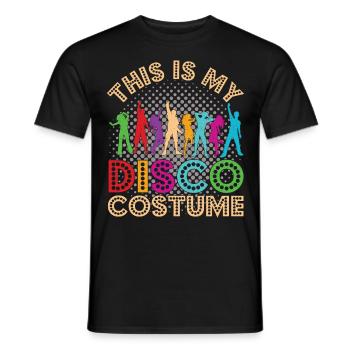 This Is My Disco Costume Shirt Retro Vintage 70's - Men's T-Shirt - black - Front - AI Model Male 178 light (178cm)