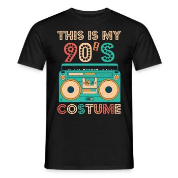 This Is My 90s Costume Shirt 1990s Retro Vintage - Männer T-Shirt - Schwarz - Vorne - AI Model Male 178 light (178cm)