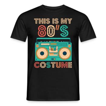 This Is My 80s Costume Shirt 1980s Retro Vintage - Men's T-Shirt - black - Front - AI Model Male 178 light (178cm)