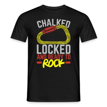 Craie verrouillée et prête à faire du bloc - T-shirt homme - noir - Devant - AI Model Male 178 light (178cm)