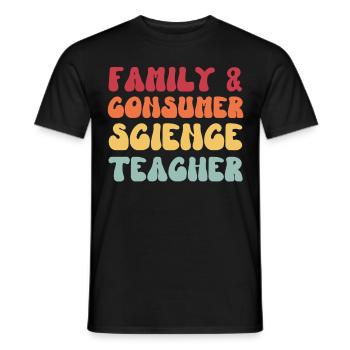 Lehrer für Familien- und Verbraucherwissenschaften FACS Groovy - Männer T-Shirt - Schwarz - Vorne - AI Model Male 178 light (178cm)