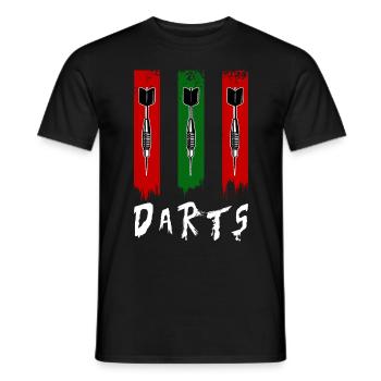 Fléchettes Fléchettes Joueur de fléchettes Cadeau de fléchettes - T-shirt homme - noir - Devant - AI Model Male 178 light (178cm)