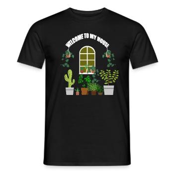 amoureux de la jungle urbaine et des plantes - T-shirt homme - noir - Devant - AI Model Male 178 light (178cm)