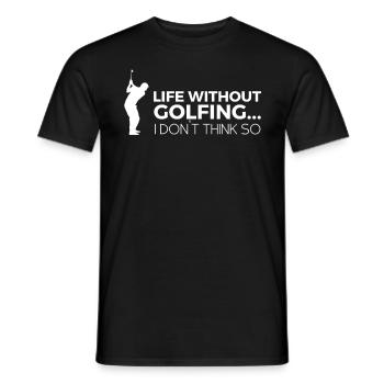 Golf Spieler Spruch Geschenkidee - Männer T-Shirt - Schwarz - Vorne - AI Model Male 178 light (178cm)