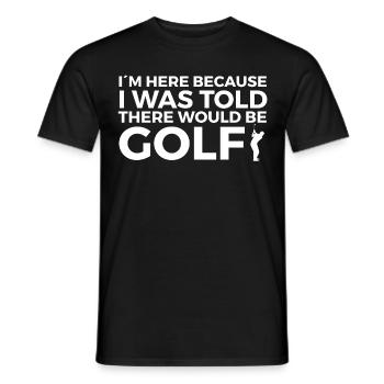 Golf Player Saying Gift Idea - Men's T-Shirt - black - Front - AI Model Male 178 light (178cm)