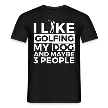 Joueur de golf disant idée cadeau - T-shirt homme - noir - Devant - AI Model Male 178 light (178cm)