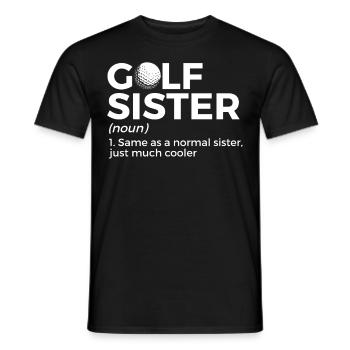 Golf Player Saying Gift Idea - Men's T-Shirt - black - Front - AI Model Male 178 light (178cm)