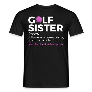 Joueur de golf disant idée cadeau - T-shirt homme - noir - Devant - AI Model Male 178 light (178cm)