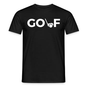 Joueur de golf disant idée cadeau - T-shirt homme - noir - Devant - AI Model Male 178 light (178cm)