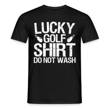 Golf Player Saying Gift Idea - Men's T-Shirt - black - Front - AI Model Male 178 light (178cm)