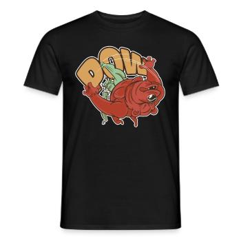 Bull and Bear Boxing Fight & Funny Stock Market - Men's T-Shirt - black - Front - AI Model Male 178 light (178cm)