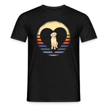 Labrador Dogs - Men's T-Shirt - black - Front - AI Model Male 178 light (178cm)