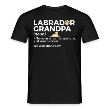 Chiens Labrador - T-shirt homme - noir - Devant - AI Model Male 178 light (178cm)
