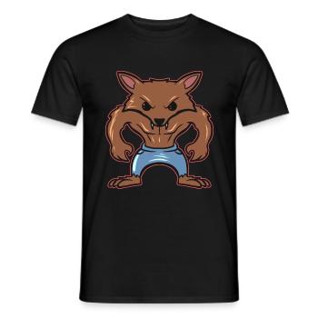 Cute Kawaii Werewolf On Halloween - Männer T-Shirt - Schwarz - Vorne - AI Model Male 178 light (178cm)