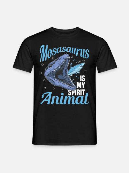 Meeresbiologe Mosasaurus Uhrzeit Dinosaurier - Männer T-Shirt - Schwarz