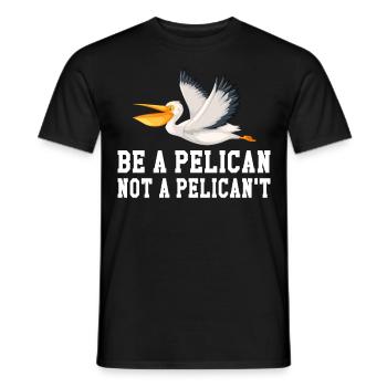 Pelikan Pelikane Vögel Wasservogel - Männer T-Shirt - Schwarz - Vorne - AI Model Male 178 light (178cm)