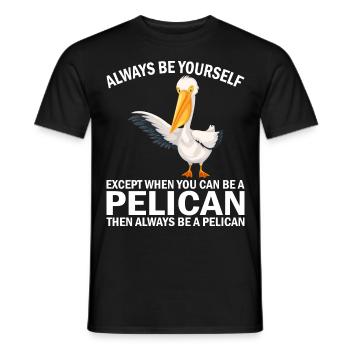 Pelikan Pelikane Vögel Wasservogel - Männer T-Shirt - Schwarz - Vorne - AI Model Male 178 light (178cm)
