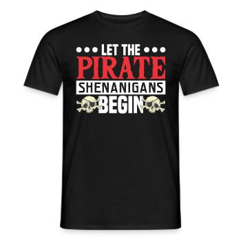 Corsaire de partie de crâne de pirate enfants - T-shirt homme - noir - Devant - AI Model Male 178 light (178cm)