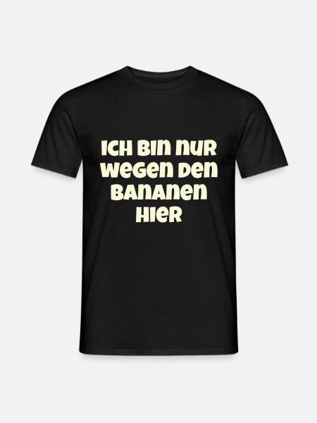 Ich Bin Nur Wegen Den Bananen Hier - Marathon - Männer T-Shirt - Schwarz