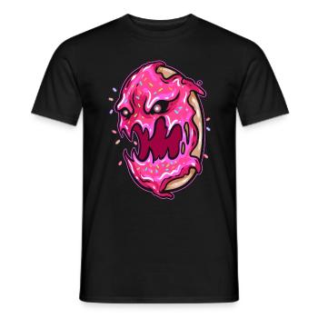 Scary Horror Monster Zombie Donut Halloween - Männer T-Shirt - Schwarz - Vorne - AI Model Male 178 light (178cm)