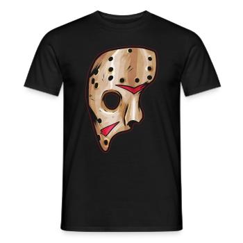 Scary Hockey Mask Costume Halloween - Men's T-Shirt - black - Front - AI Model Male 178 light (178cm)
