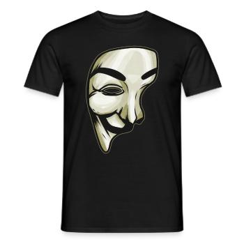 Mask As Costume For Halloween - Men's T-Shirt - black - Front - AI Model Male 178 light (178cm)