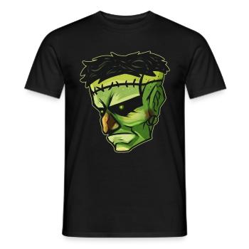 Evil Green Monster Face With Scars Costume For - Männer T-Shirt - Schwarz - Vorne - AI Model Male 178 light (178cm)