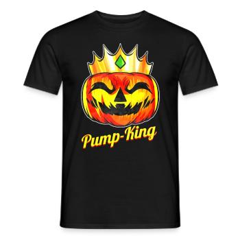 Evil Pumpkin King Pump-king With Crown Halloween - Men's T-Shirt - black - Front - AI Model Male 178 light (178cm)
