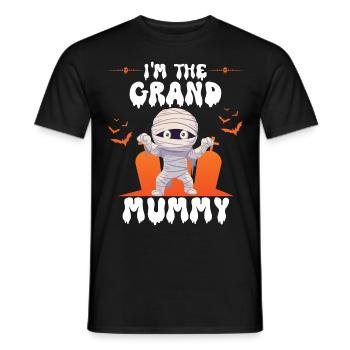 Im the grand mummy, funny grandma halloween - Men's T-Shirt - black - Front - AI Model Male 178 light (178cm)