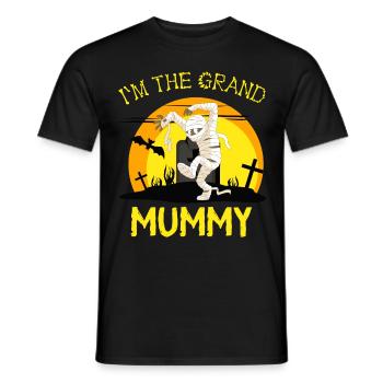 Im the grand mummy, funny grandma halloween - Men's T-Shirt - black - Front - AI Model Male 178 light (178cm)